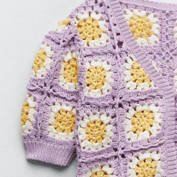 Zara Crochet Knit Cardigan M - Picture 4 of 5